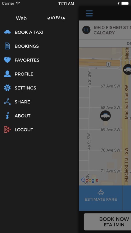 Mayfair Taxi Calgary screenshot-3