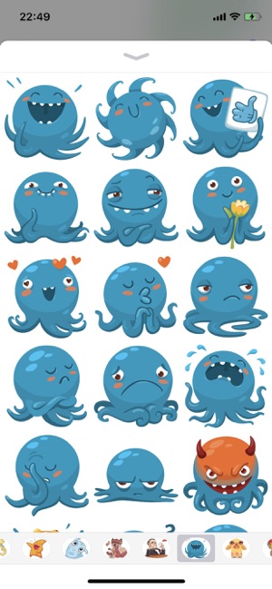 Octopus Cute Funny Stickers(圖1)-速報App