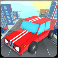 Speed Race car crash in city