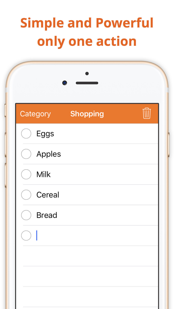 Incart Simple grocery list