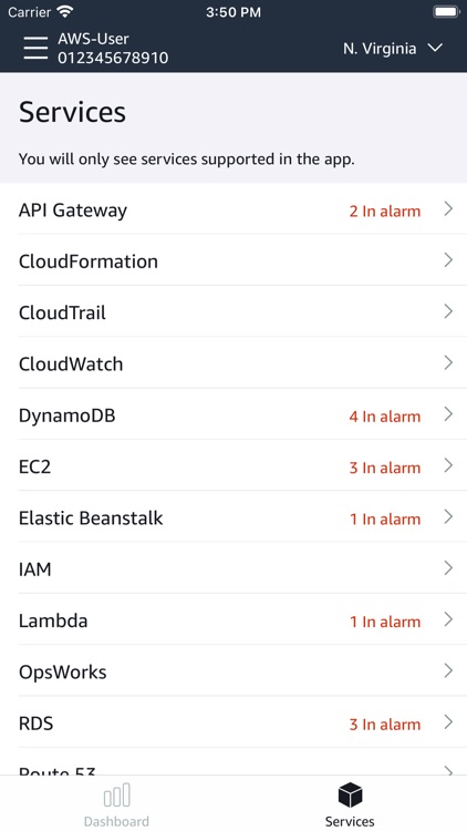 AWS Console screenshot-3