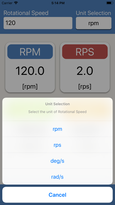 Rotational Speed Converter screenshot 3