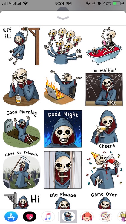 Death Pun Funny Stickers