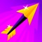 Shoot arrows, knives and many other weapons into shapes of your color to fill them