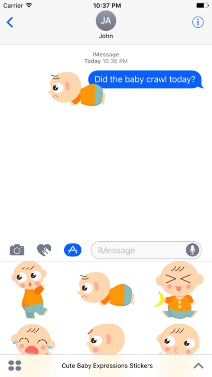 Cute Baby Expressions Stickers