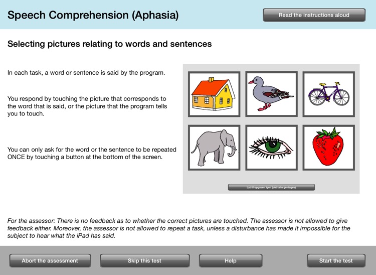 CABPad Neuropsychological Test