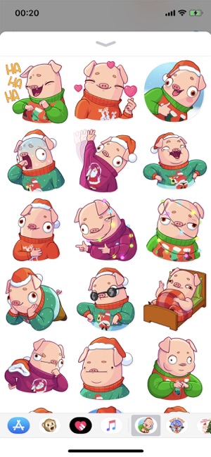 Christmas Piggy Funny Sticker(圖1)-速報App