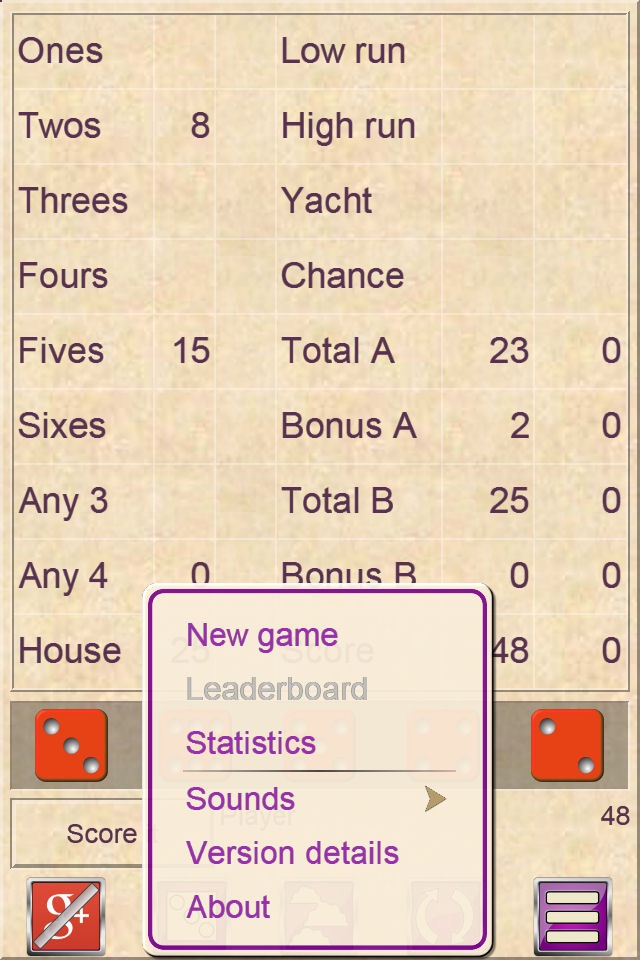 FiveOAK, yatzy dice game screenshot 3
