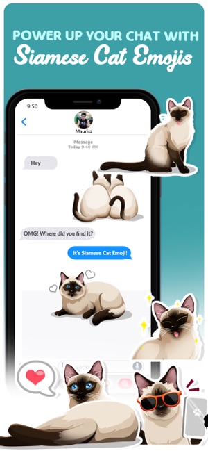 Siamese Cats Emoji Sticker(圖3)-速報App