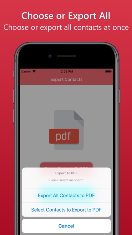 Contacts To PDF File Converter