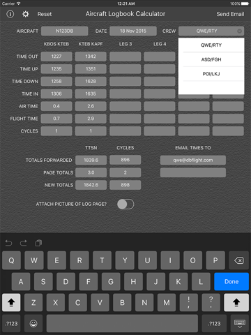 Aircraft Logbook Calculator screenshot 2