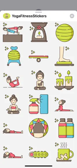 Game screenshot Yoga & Fitness Stickers apk