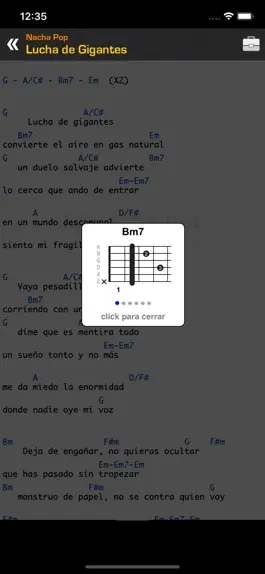 Game screenshot Letras y Acordes de Guitarra hack