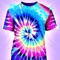 Tie dye shirts summer clothes and beach accessories