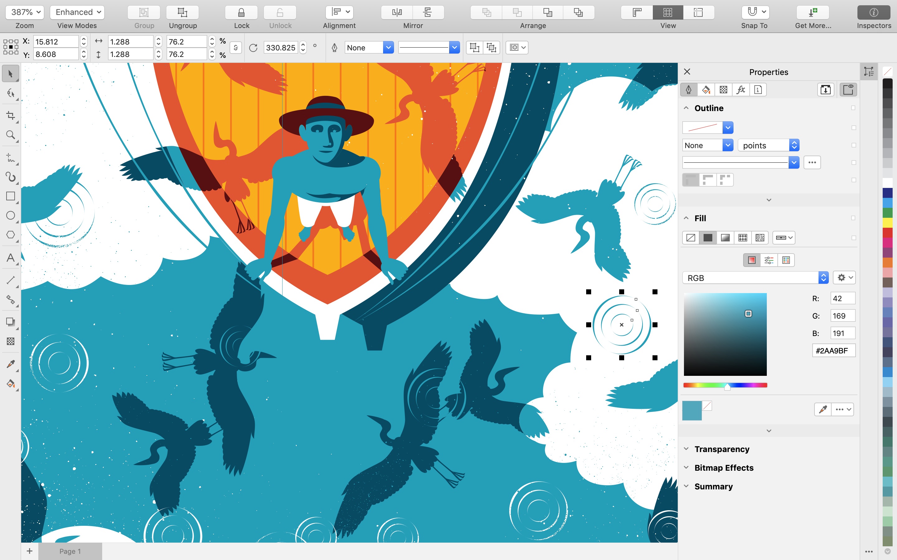 Screenshot do app CorelDRAW