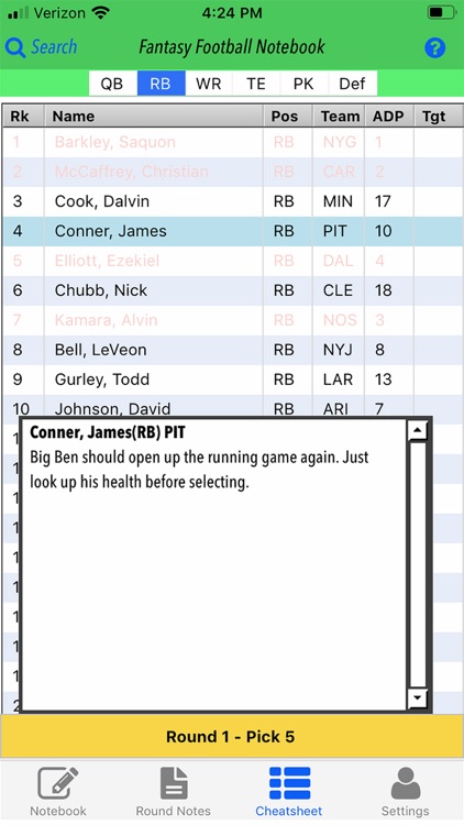 Fantasy Football Notebook 2020 screenshot-4