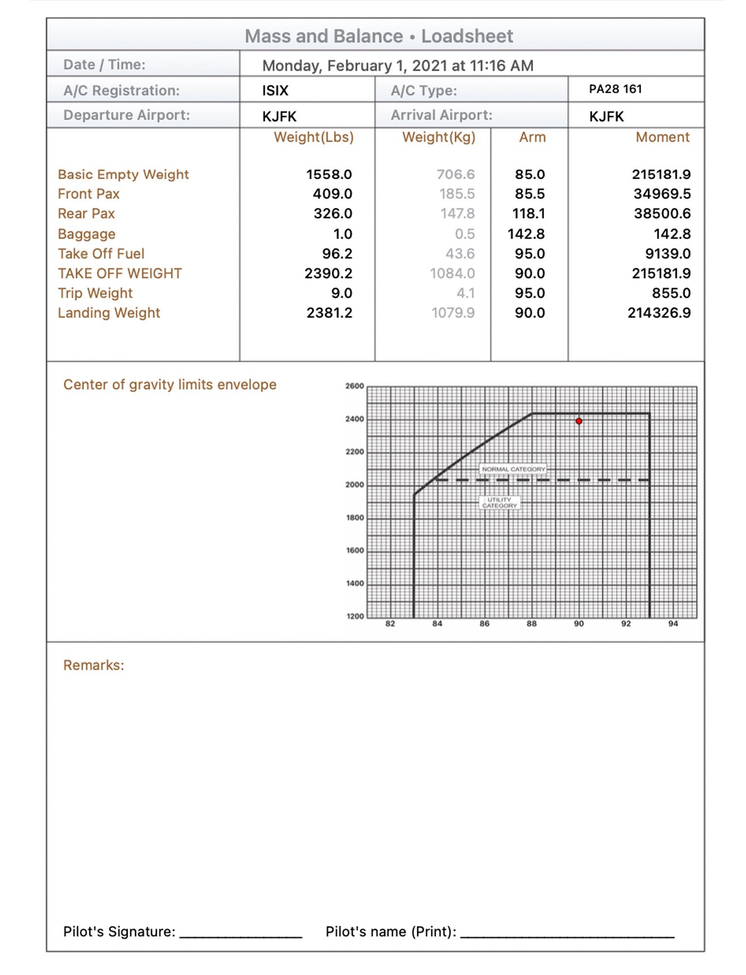 PA28 M&B screenshot 4