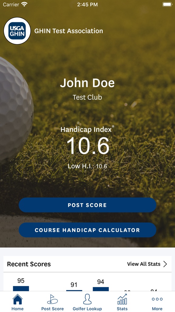 【图】GHIN Mobile(截图1) 【图】GHIN Mobile(截图1)