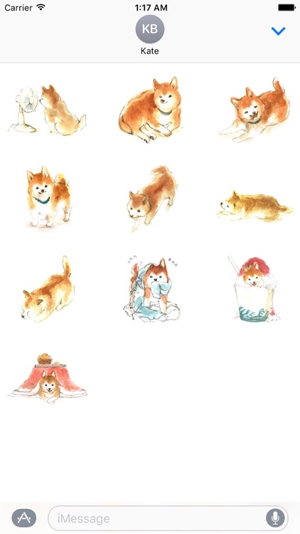 Watercolor Cute Shiba Inu Dog