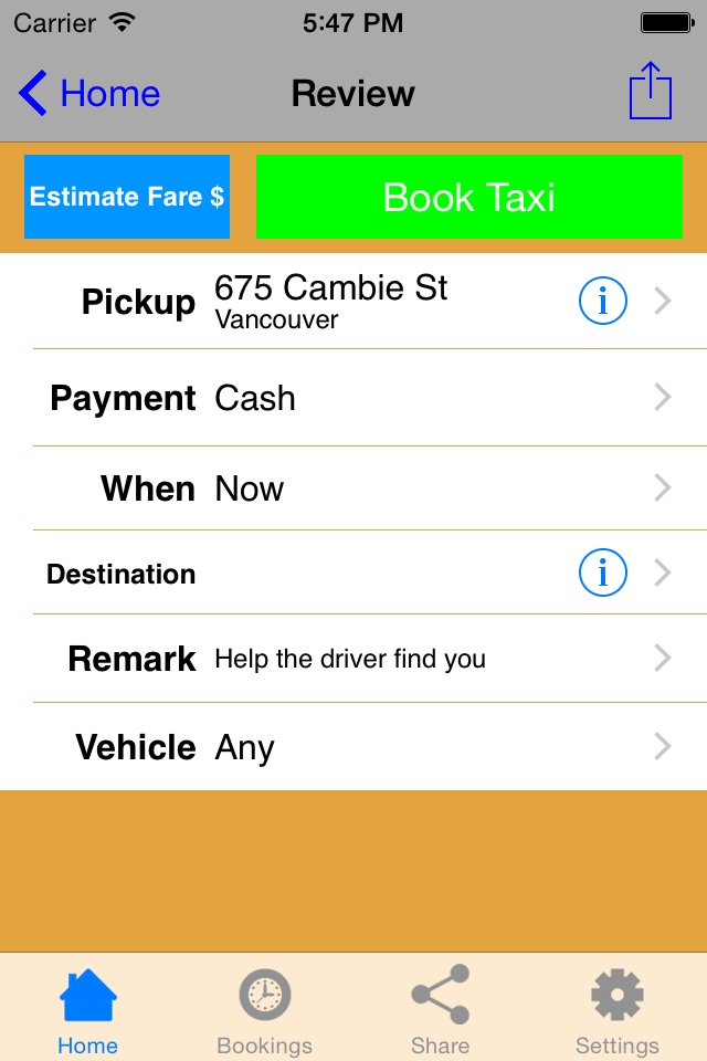 Vancouver Taxi Vancouver screenshot 3