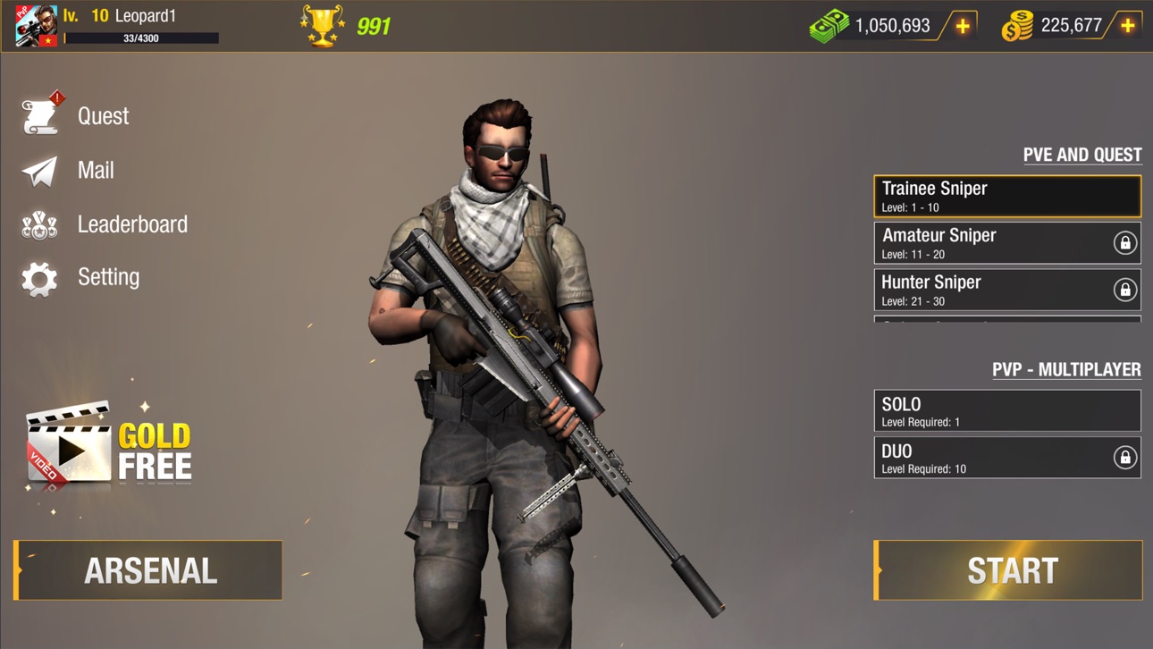 Bullet Strike: Sniper 3D PvP - VIP Hack screenshot 9 - iOS game interface