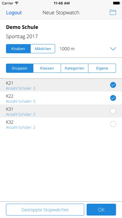 Stopwatch SporttagWeb