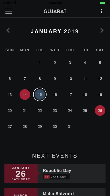 India Holiday Calendar