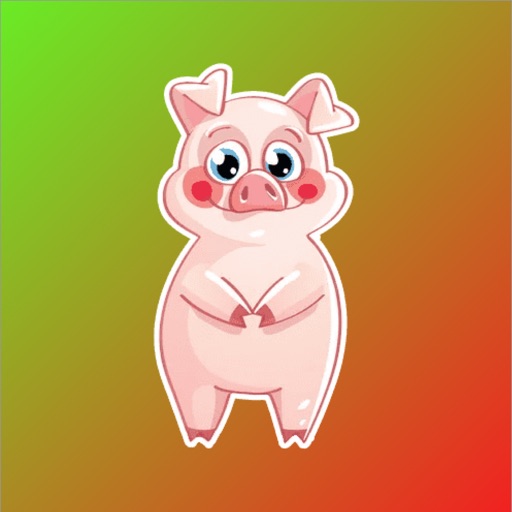 Cute Pig Pink Sticker