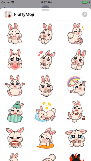 FluffyMoji - Bunny Stickers(圖3)-速報App