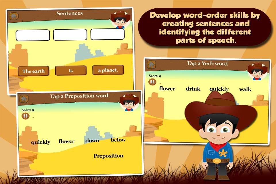 Cowboy Kid Third Grade Games screenshot 4