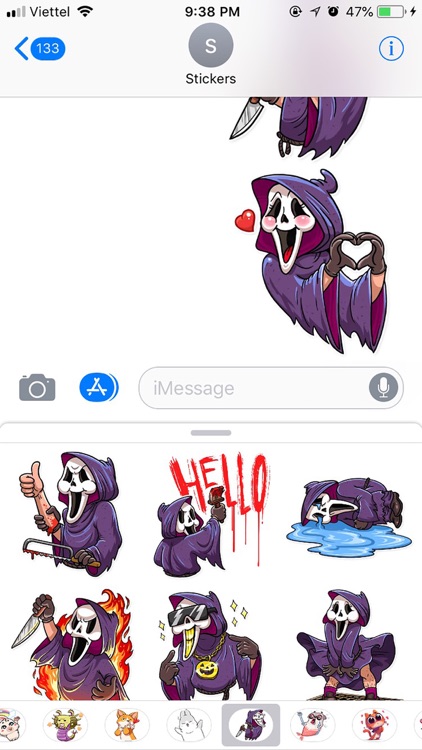 Halloween Death Funny Stickers