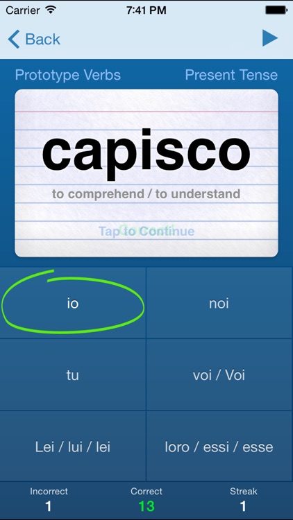 Italian Verbs Trainer