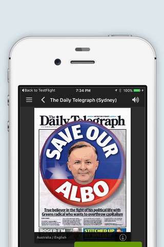 The Telegraph e-paper - náhled