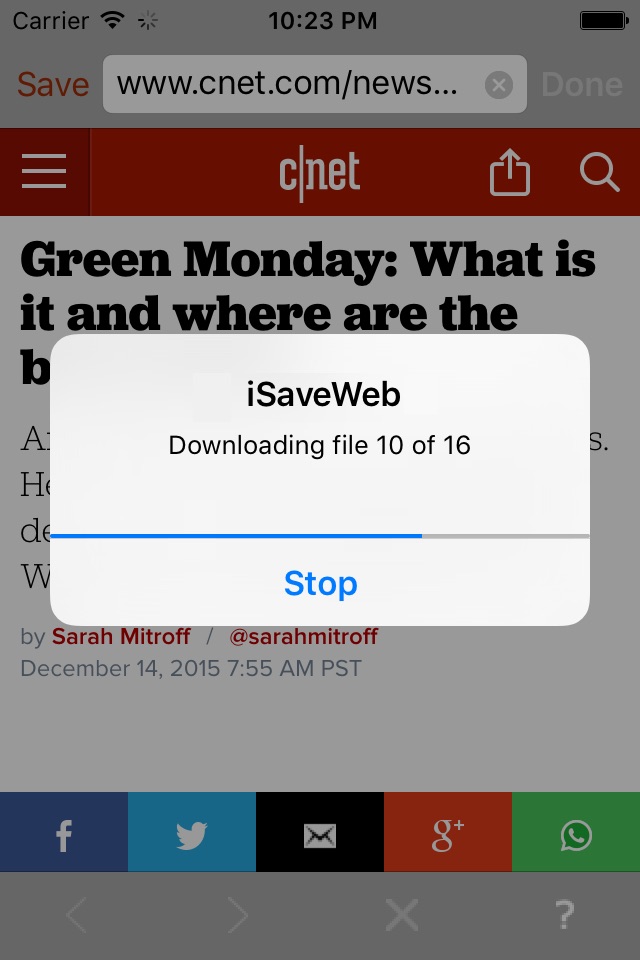 iSaveWeb - web saving tool screenshot 2