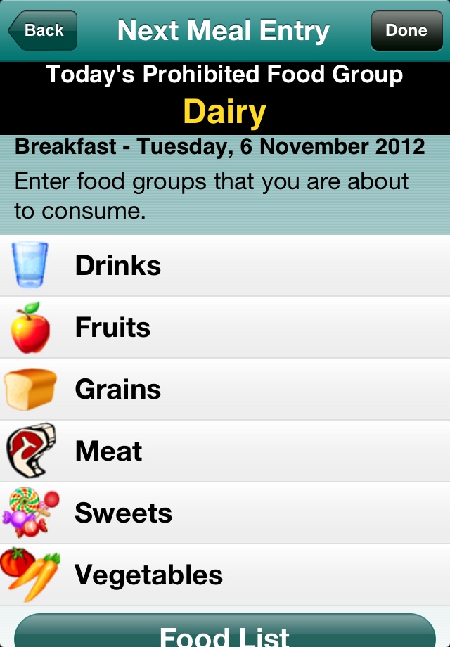 Your Food Intolerance screenshot 2