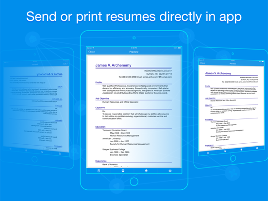 Quick Resume - Resumes Builder and Designer screenshot