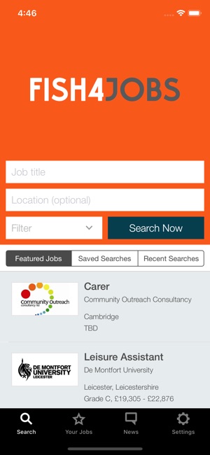 Fish4jobs Job Search