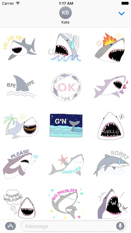 Funny Shark SharkMoji Sticker