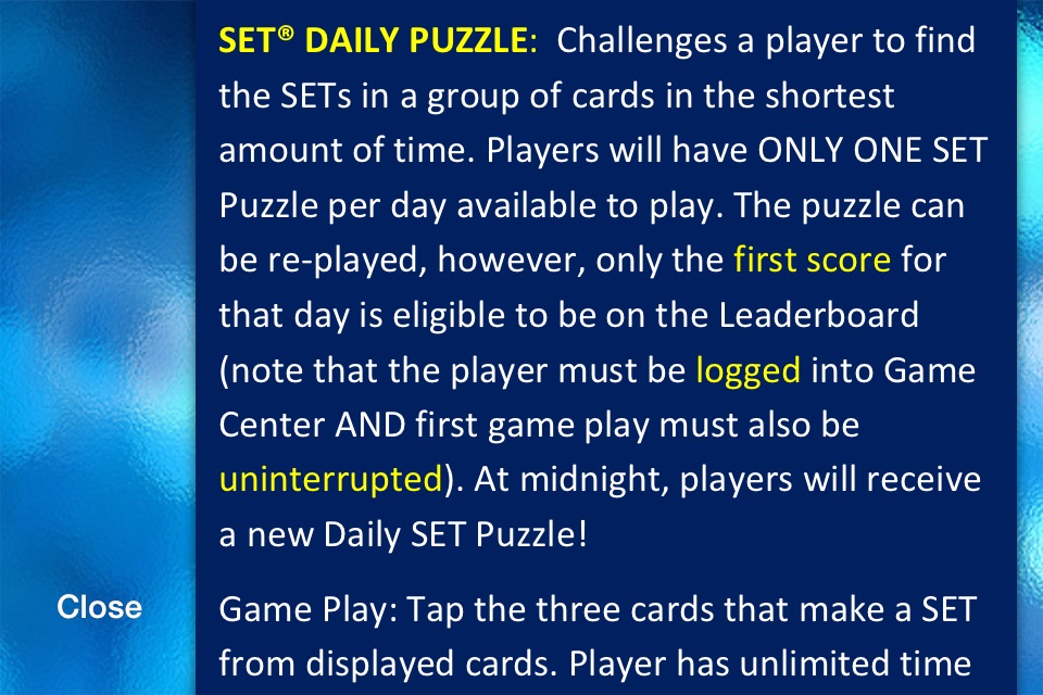 Daily SET Puzzle screenshot 3