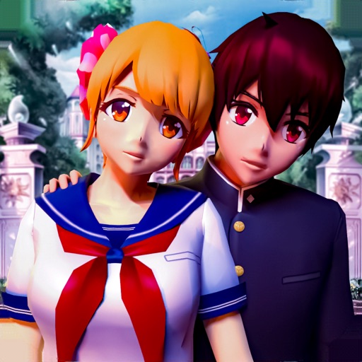 Anime High School Girl Love 3D Icon