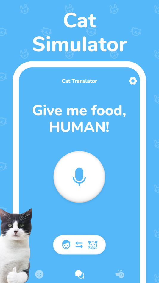 Human to cat translator meows