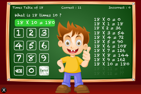 Times Tables For Kids - Test screenshot 2