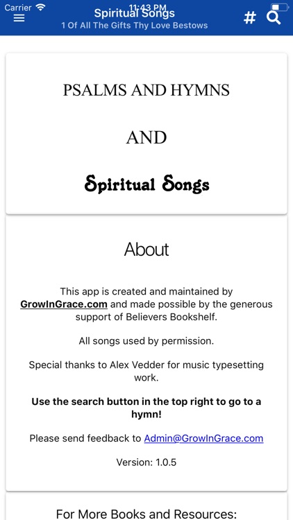 GrowInGrace Hymnal