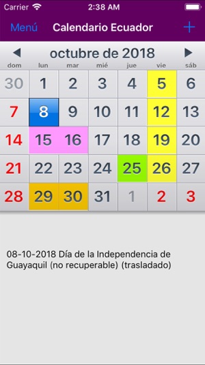 Calendario 2019 Ecuador(圖1)-速報App