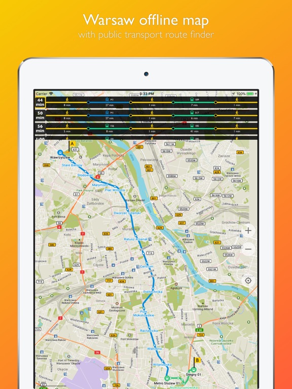 Warsaw Offline Map Transport App Price Drops