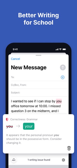 Grammarly Grammar Keyboard をapp Storeで