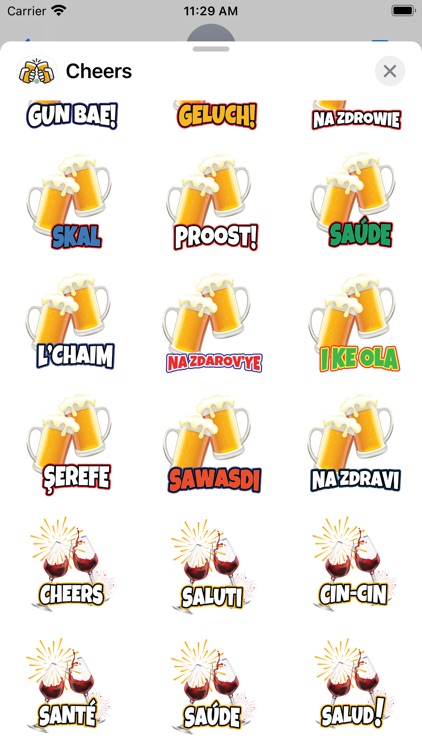 Cheers Stickers Pack