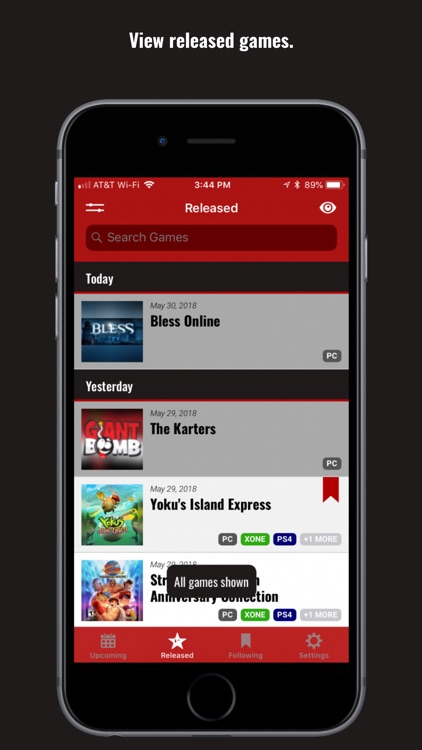 Game Seeker - New & Upcoming