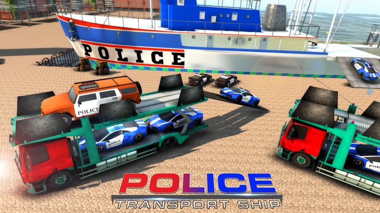 Police Car Transport Ship Game screenshot-4