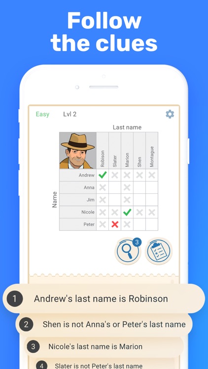 Cross Logic Puzzle Game